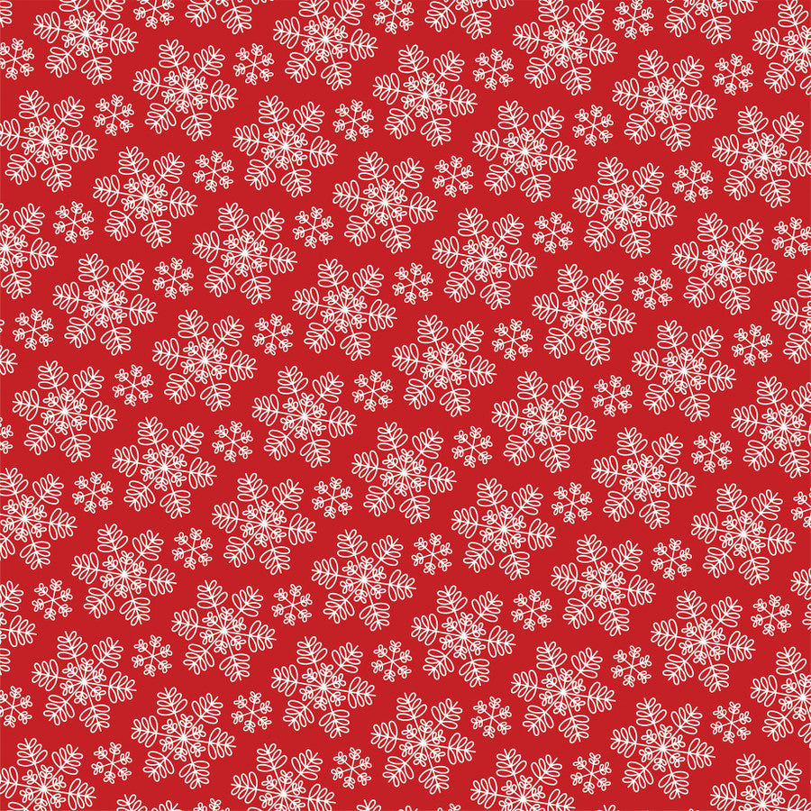 JOLLY SNOWFLAKES- 12x12 Double-Sided Patterned Paper - Echo Park