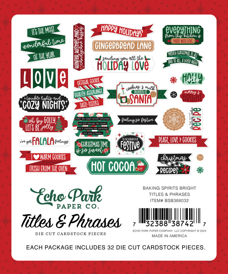 BAKING SPIRITS BRIGHT Titles & Phrases - Echo Park