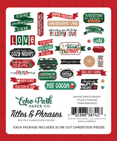 BAKING SPIRITS BRIGHT Titles & Phrases - Echo Park