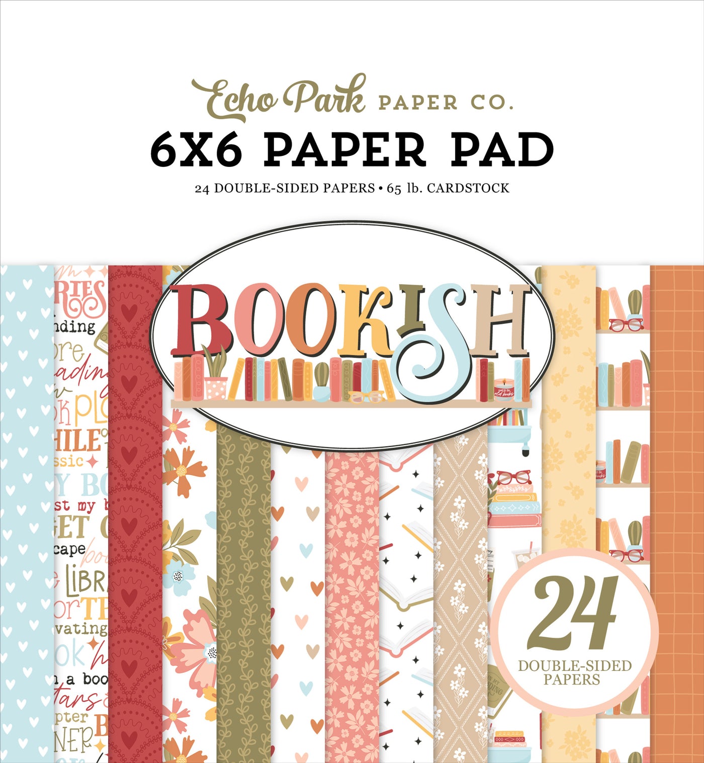 Echo Park Bookish 6x6 paper pad.