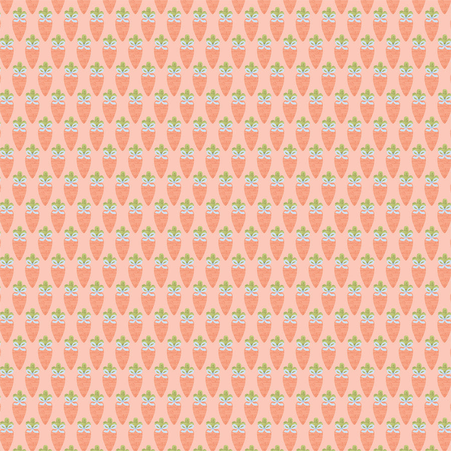 BUNNIES AND BASKETS 4X4 JOURNALING CARDS - 12x12 Double-Sided Patterned Paper - Echo Park