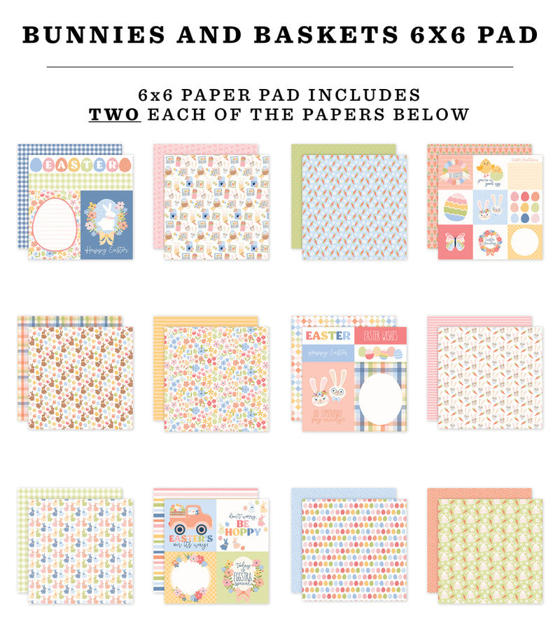 BUNNIES AND BASKETS  6x6 Paper Pad - Echo Park
