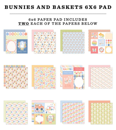 BUNNIES AND BASKETS  6x6 Paper Pad - Echo Park