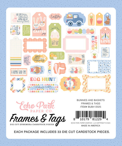 BUNNIES AND BASKETS Frames & Tags - Echo Park
