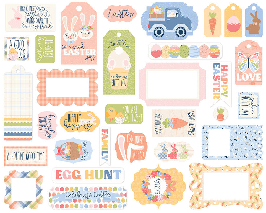 BUNNIES AND BASKETS Frames & Tags - Echo Park