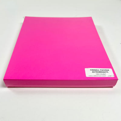 FIREBALL FUCHSIA - hot pink 12x12 smooth cardstock - Neenah Astrobrights collection