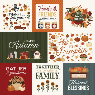 GATHER JOURNALING CARDS - 12x12 Double-Sided Patterned Paper - Carta Bella