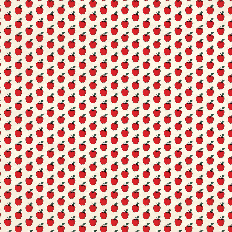 BACK TO SCHOOL APPLES - 12x12 Double-Sided Patterned Paper - Carta Bella