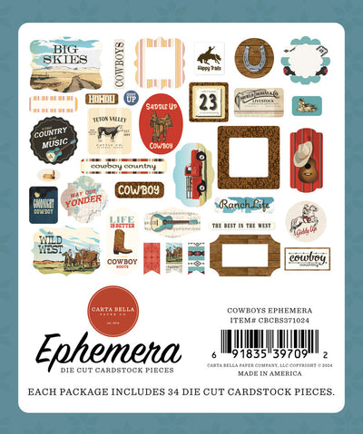 COWBOYS Ephemera - Carta Bella