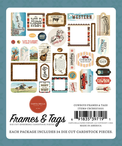 COWBOYS Frames & Tags - Carta Bella