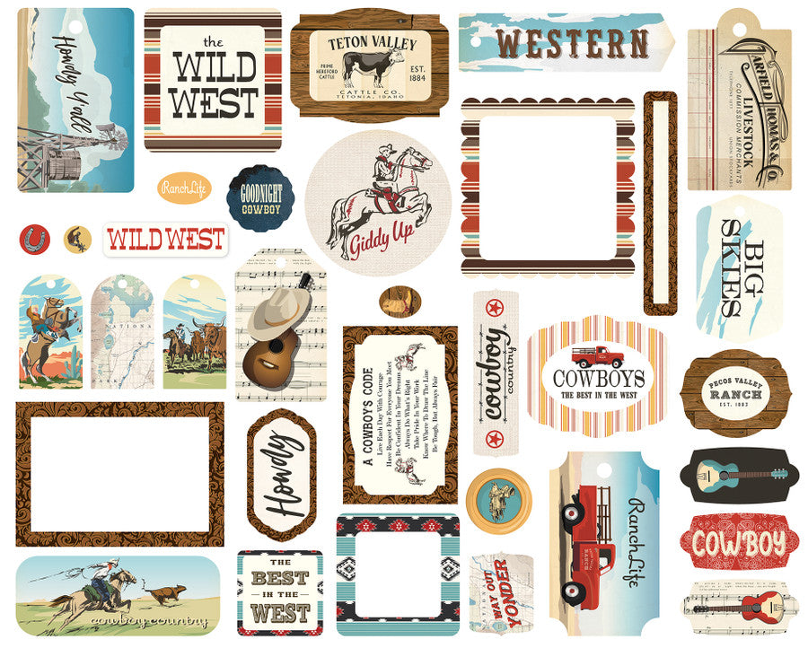 COWBOYS Frames & Tags - Carta Bella