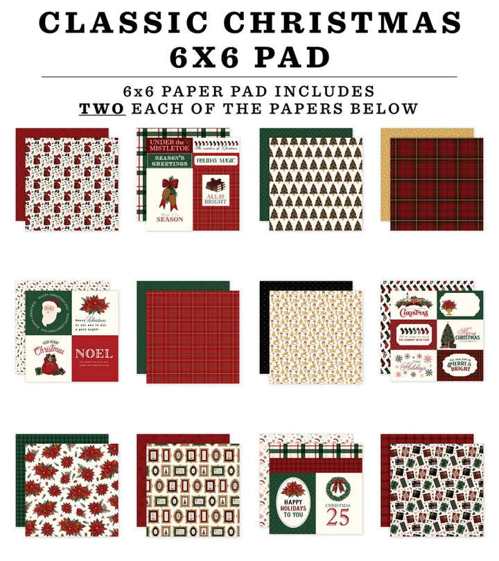 CLASSIC CHRISTMAS 6x6 Paper Pad - Carta Bella – The 12x12