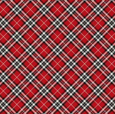 CHRISTMAS PLAID - 12x12 Patterned Cardstock - Carta Bella