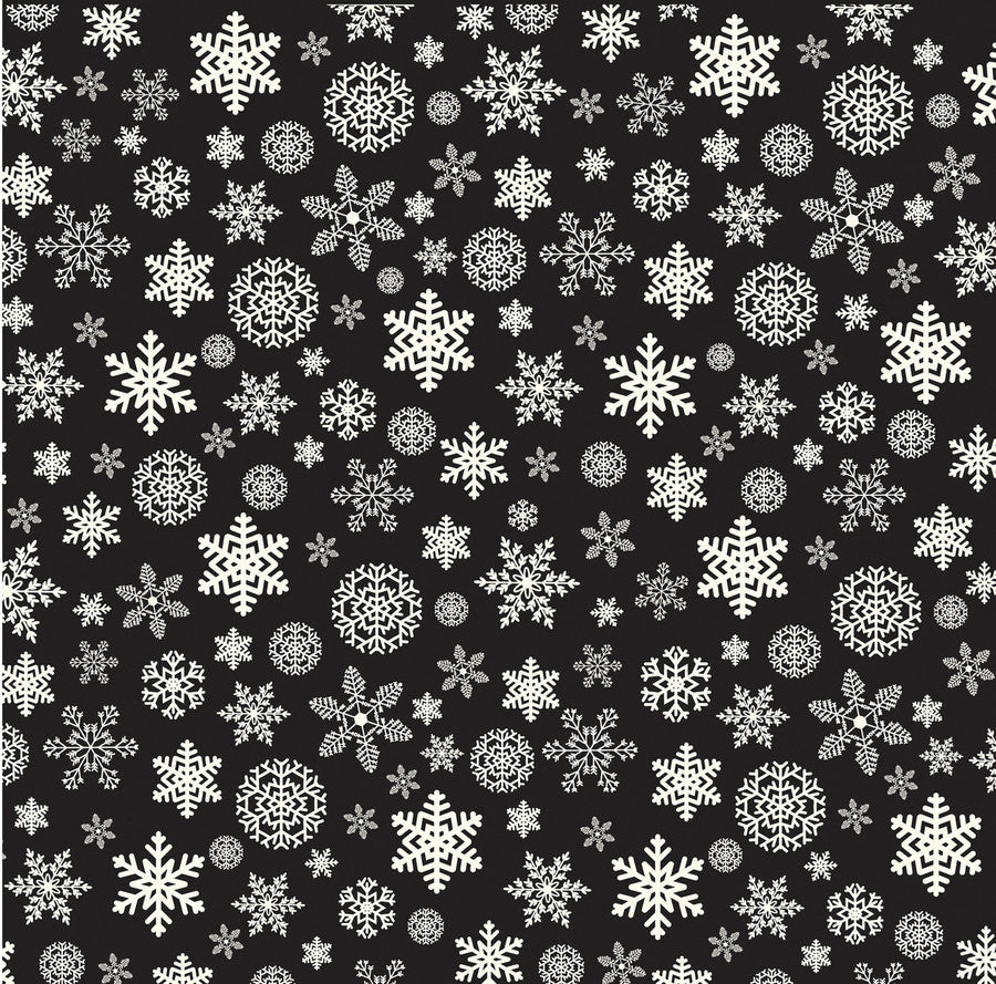 CHRISTMAS SNOWFLAKES - 12x12 Patterned Cardstock - Carta Bella
