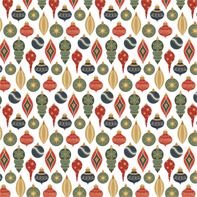 PAINTED ORNAMENTS - 12x12 Patterned Cardstock - Carta Bella
