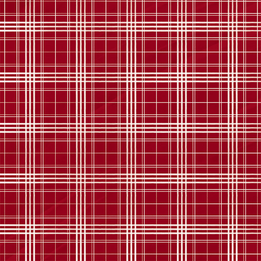 CHRISTMAS PLAID - 12x12 Patterned Cardstock - Carta Bella