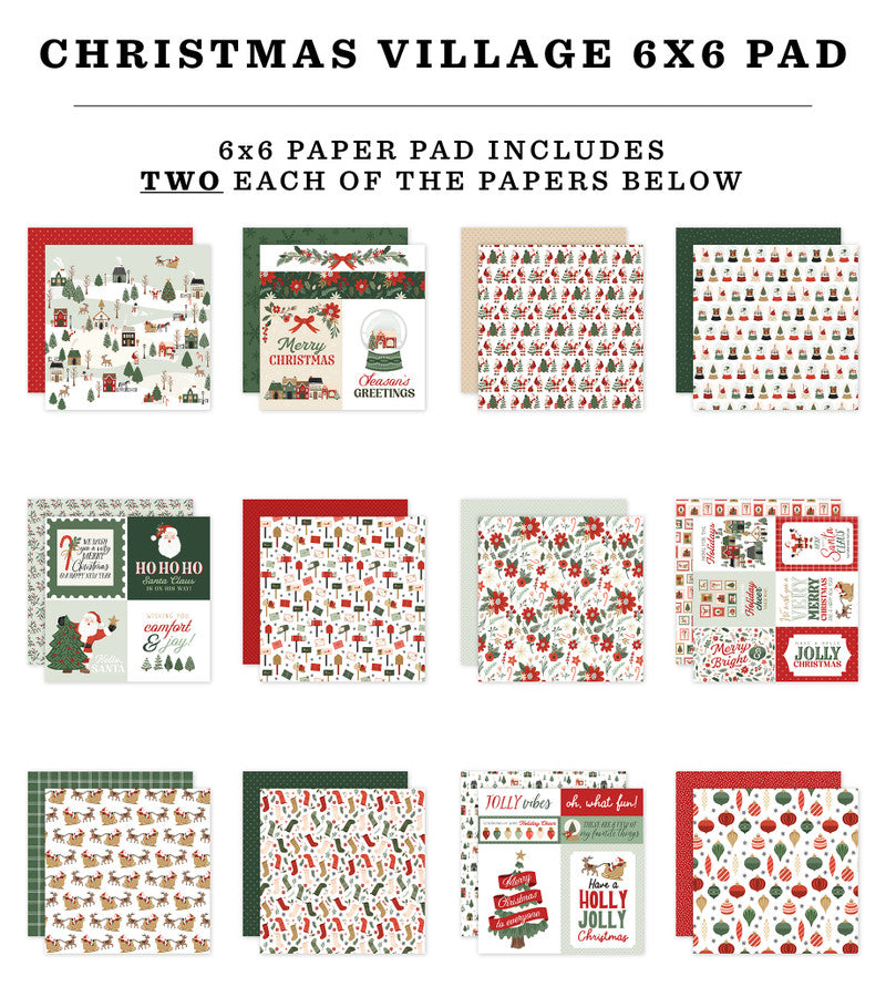 CHRISTMAS VILLAGE 6x6 Paper Pad - Carta Bella