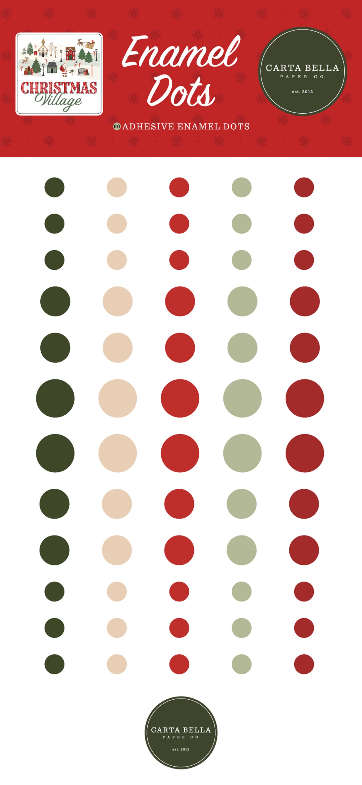 CHRISTMAS VILLAGE - Enamel Dots - Carta Bella