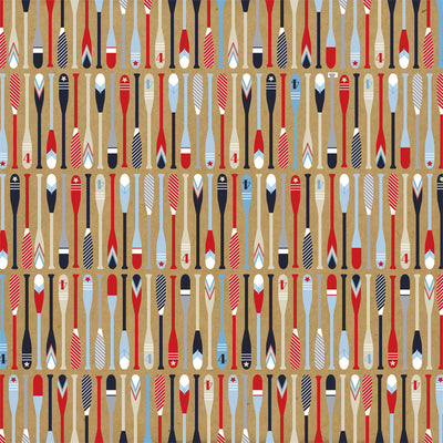 ROW YOUR BOAT - 12x12 Double-Sided Patterned Paper - Carta Bella