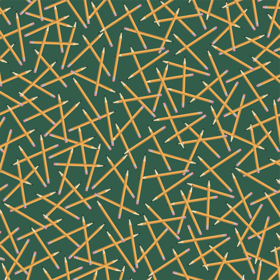 SCATTERED PENCILS - 12x12 Double-Sided Patterned Paper - Carta Bella