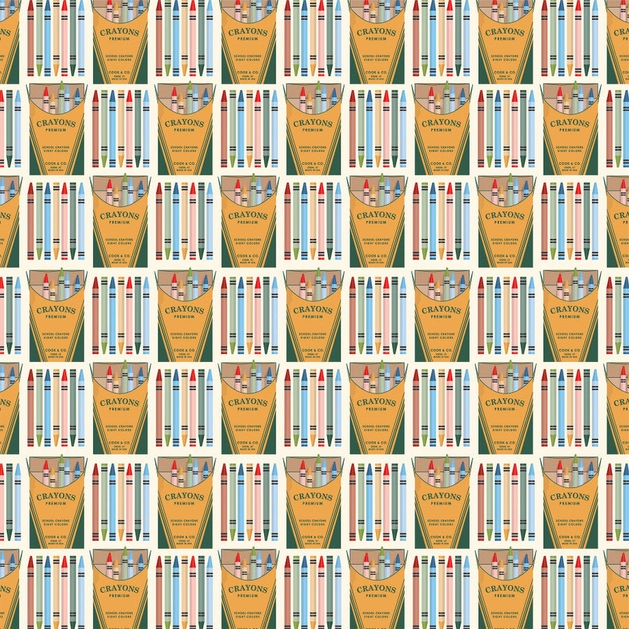 COLORFUL CRAYONS - 12x12 Double-Sided Patterned Paper - Carta Bella