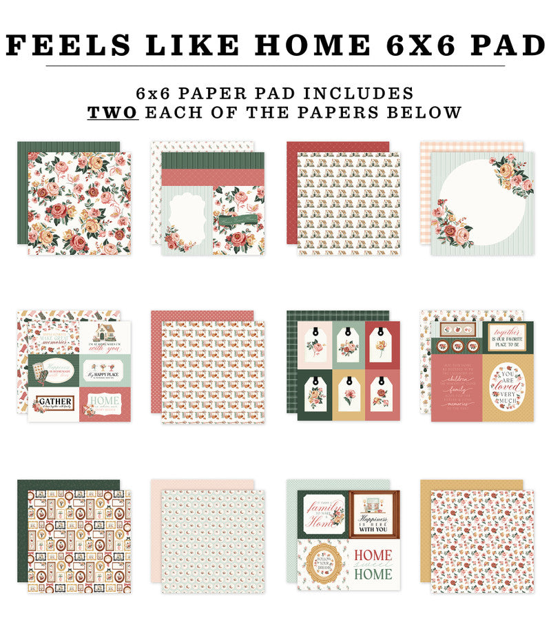 FEELS LIKE HOME 6x6 Paper Pad - Carta Bella