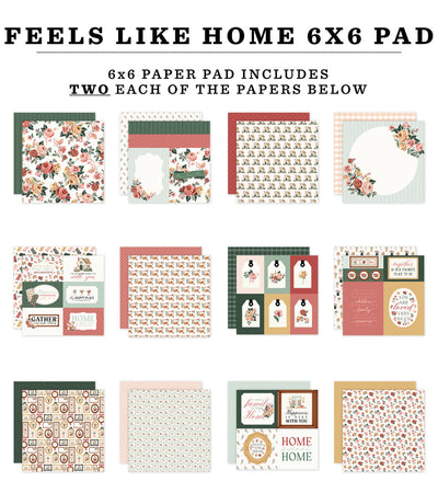 FEELS LIKE HOME 6x6 Paper Pad - Carta Bella