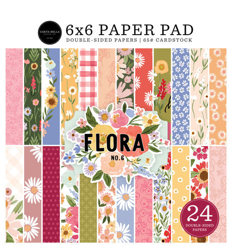 6x6 pad with 24 double-sided sheets. Scaled-down images are great for card making and similar crafts. This pad features beautiful floral prints in pastel colors.