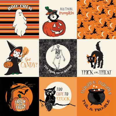 HALLOWEEN FUN 4X4 JOURNALING CARDS - 12x12 Patterned Cardstock - Carta Bella