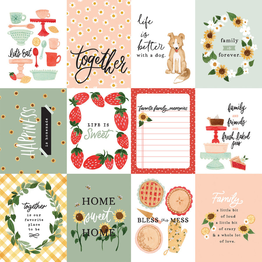 HOMEMADE 3X4 JOURNALING CARDS - 12x12 Patterned Cardstock - Carta Bella