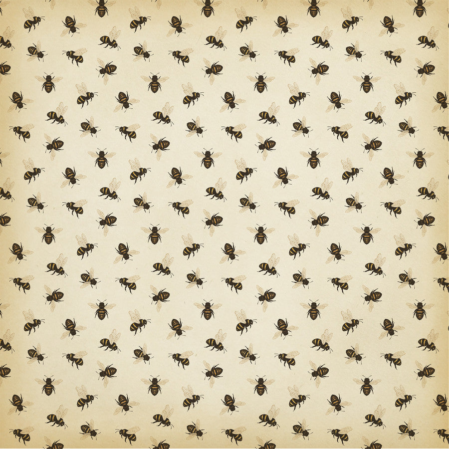 HONEY BEES - 12x12 Double-Sided Patterned Paper - Carta Bella