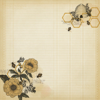 BEE KIND LAYOUT - 12x12 Double-Sided Patterned Paper - Carta Bella