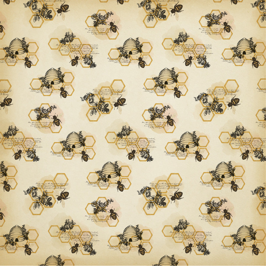 HONEYCOMB CLUSTERS - 12x12 Double-Sided Patterned Paper - Carta Bella