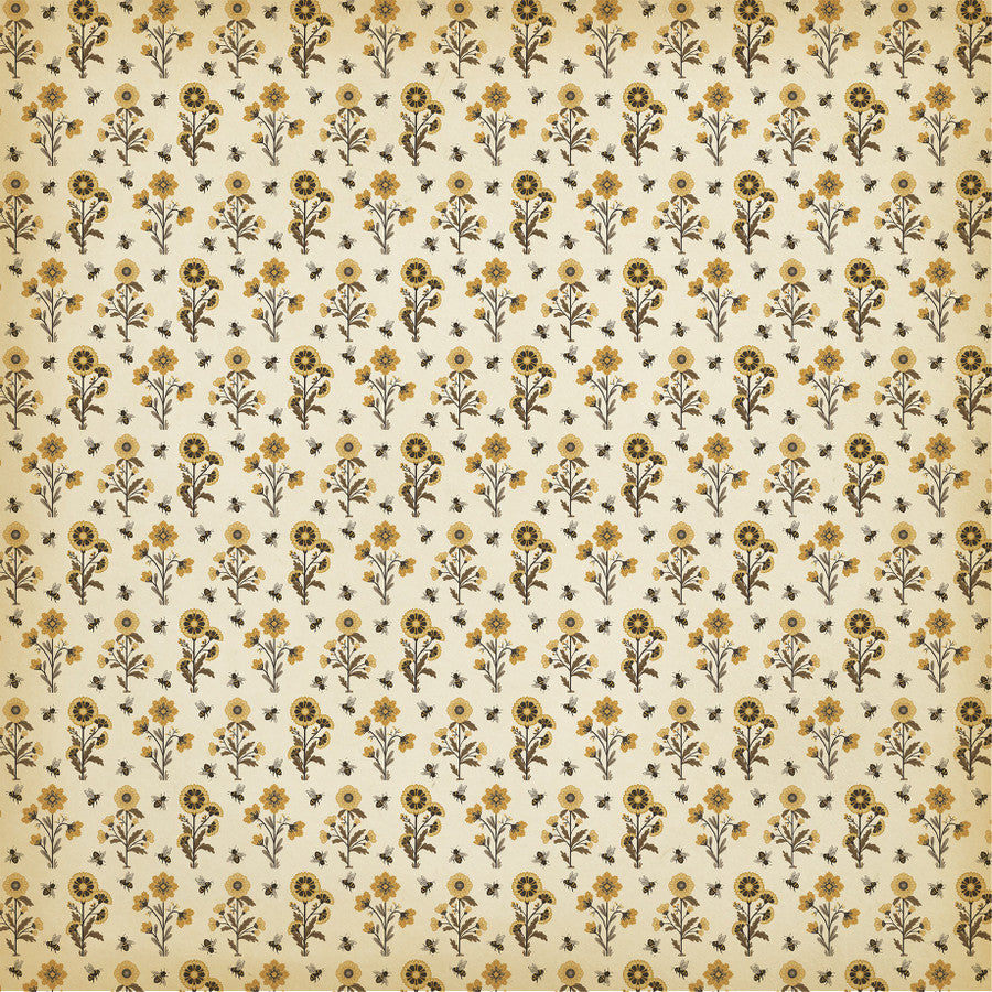 SWEET AS HONEY STEMS - 12x12 Double-Sided Patterned Paper - Carta Bella