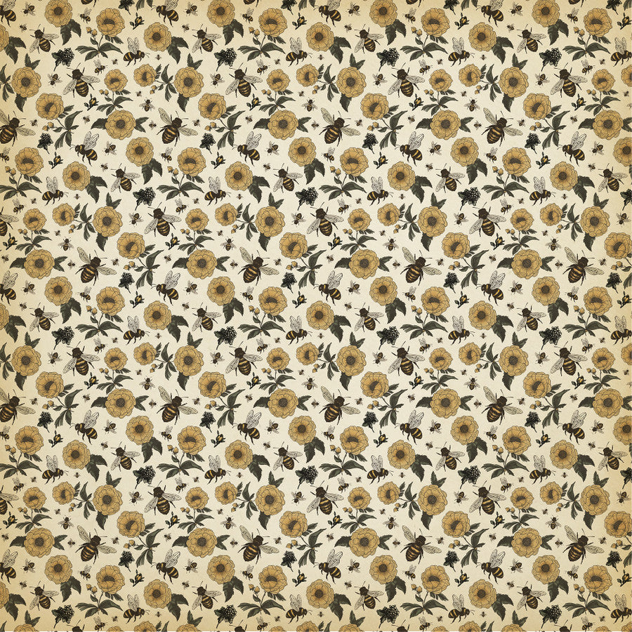 QUEEN BEE FLORAL - 12x12 Double-Sided Patterned Paper - Carta Bella
