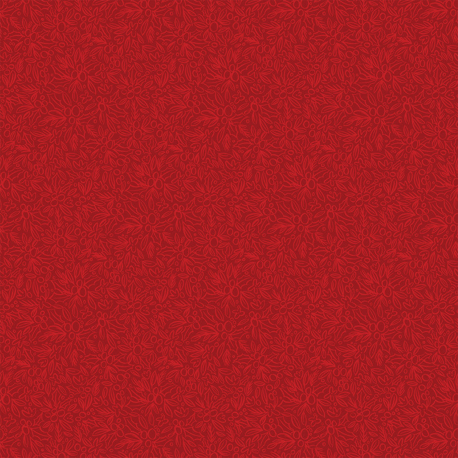POINSETTIA FLORAL - 12x12 Patterned Cardstock - Carta Bella