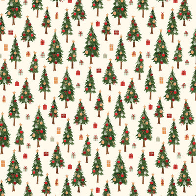 MERRY TREES - 12x12 Patterned Cardstock - Carta Bella