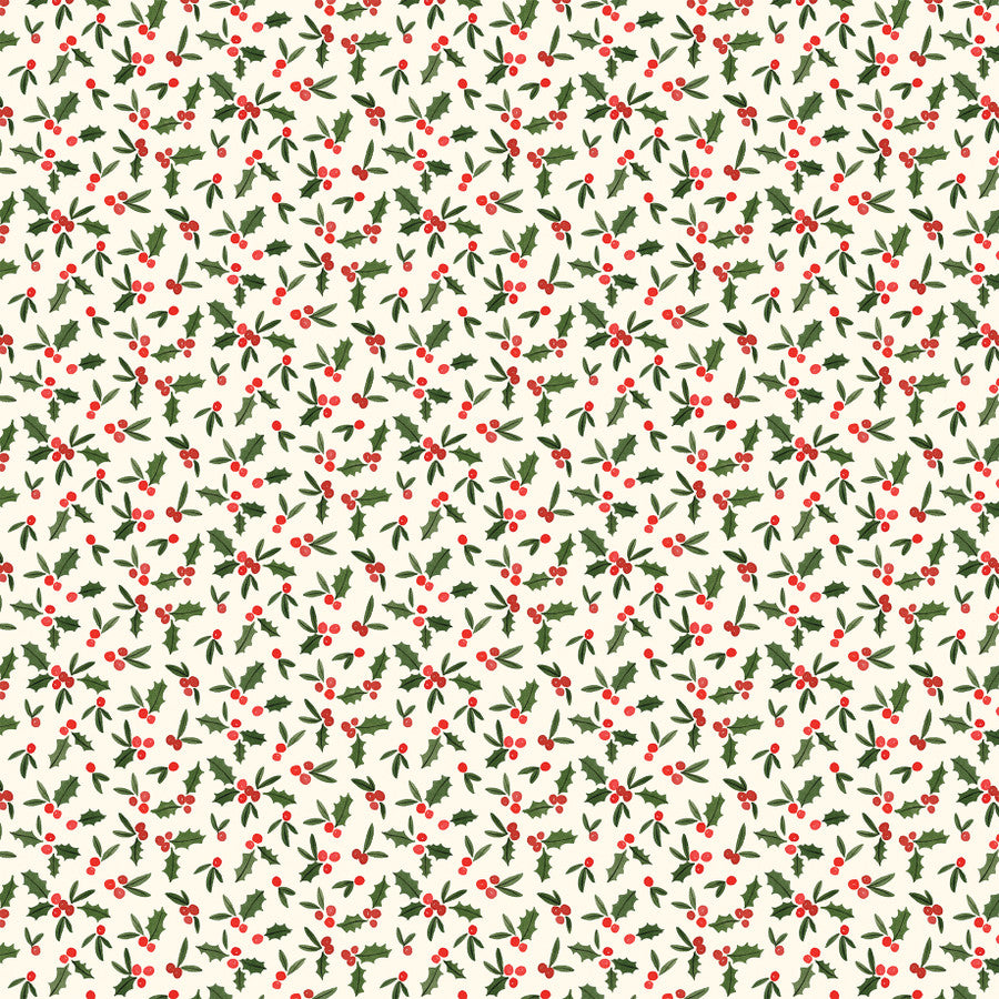 HOLLY BERRIES - 12x12 Patterned Cardstock - Carta Bella