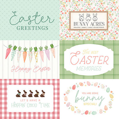 HERE COMES EASTER 6X4 JOURNALING CARDS - 12x12 Double-Sided Patterned Paper - Carta Bella