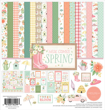 Collection Kit for paper crafts includes 12 double-sided papers to celebrate Spring—archival quality.