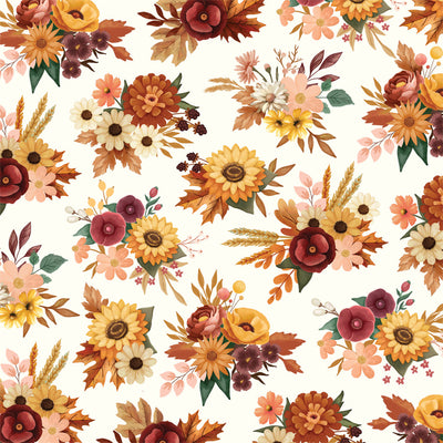 FALL FLORAL BUNCHES - 12x12 Double-Sided Patterned Paper - Carta Bella