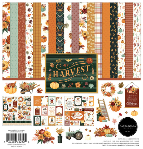 Carta Bella Collection Kit 12x12 - Happy Crafting CR157016 - Fogli Carta Double Face E Foglio Adesivi