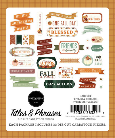 HARVEST Titles & Phrases - Carta Bella