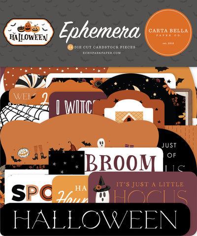 Halloween Ephemera Die Cut Cardack includes 34 different die-cut shapes ready to embellish any project.