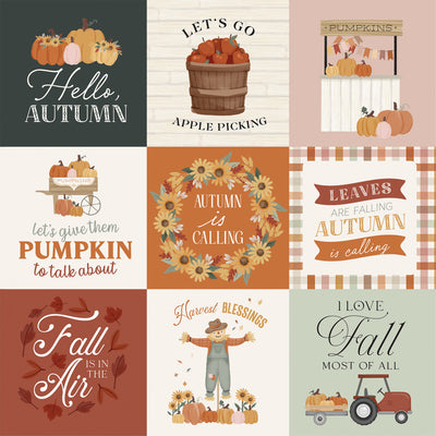 IT'S AUTUMN 4X4 JOURNALING CARDS - 12x12 Double-Sided Patterned Paper - Carta Bella