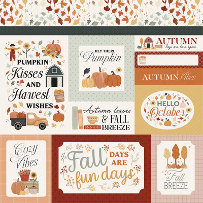 IT'S AUTUMN MULTI JOURNALING CARDS - 12x12 Double-Sided Patterned Paper - Carta Bella