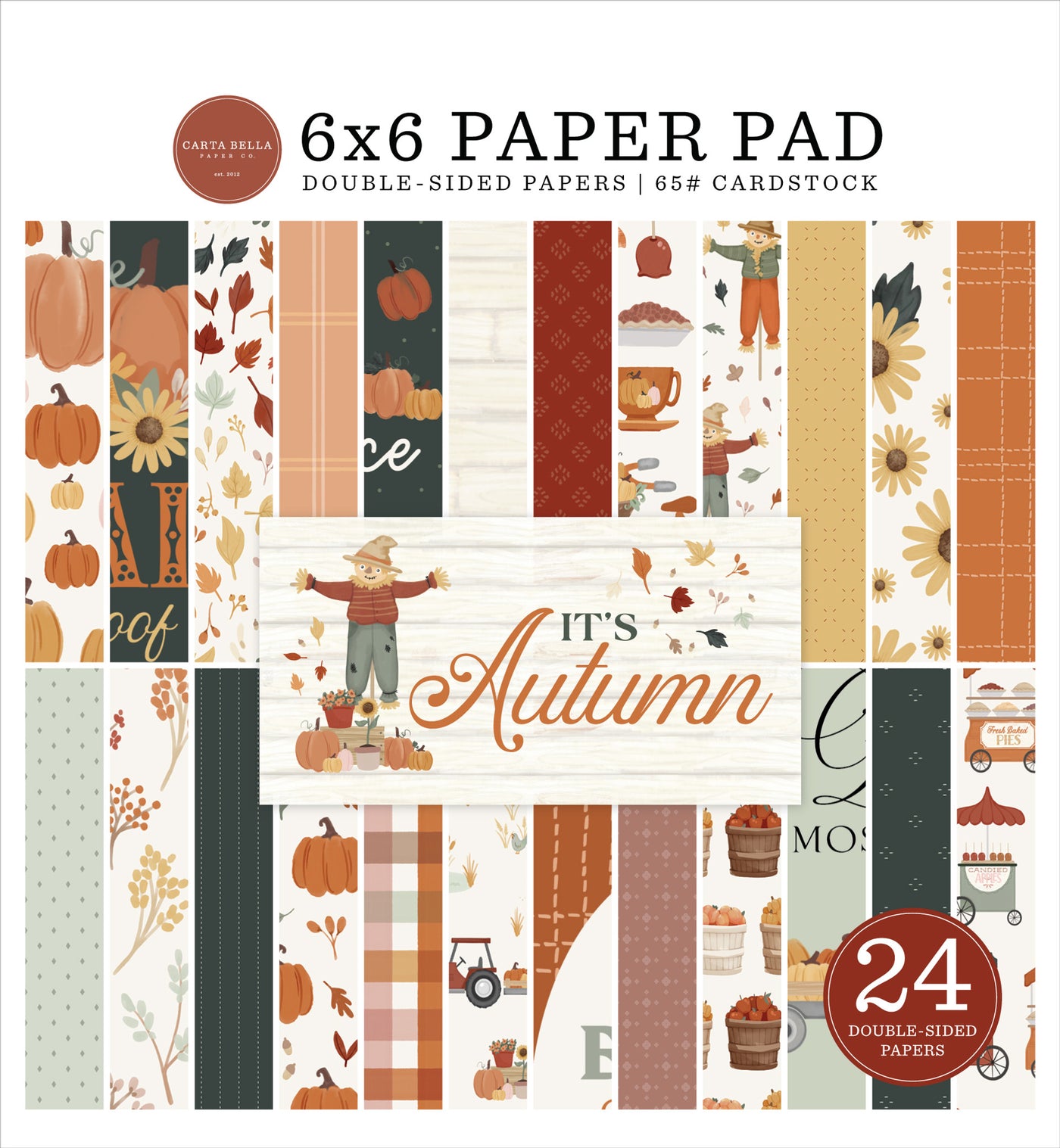 6x6 paper pad with autumn-themed papers.