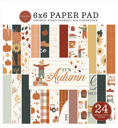 6x6 paper pad with autumn-themed papers.