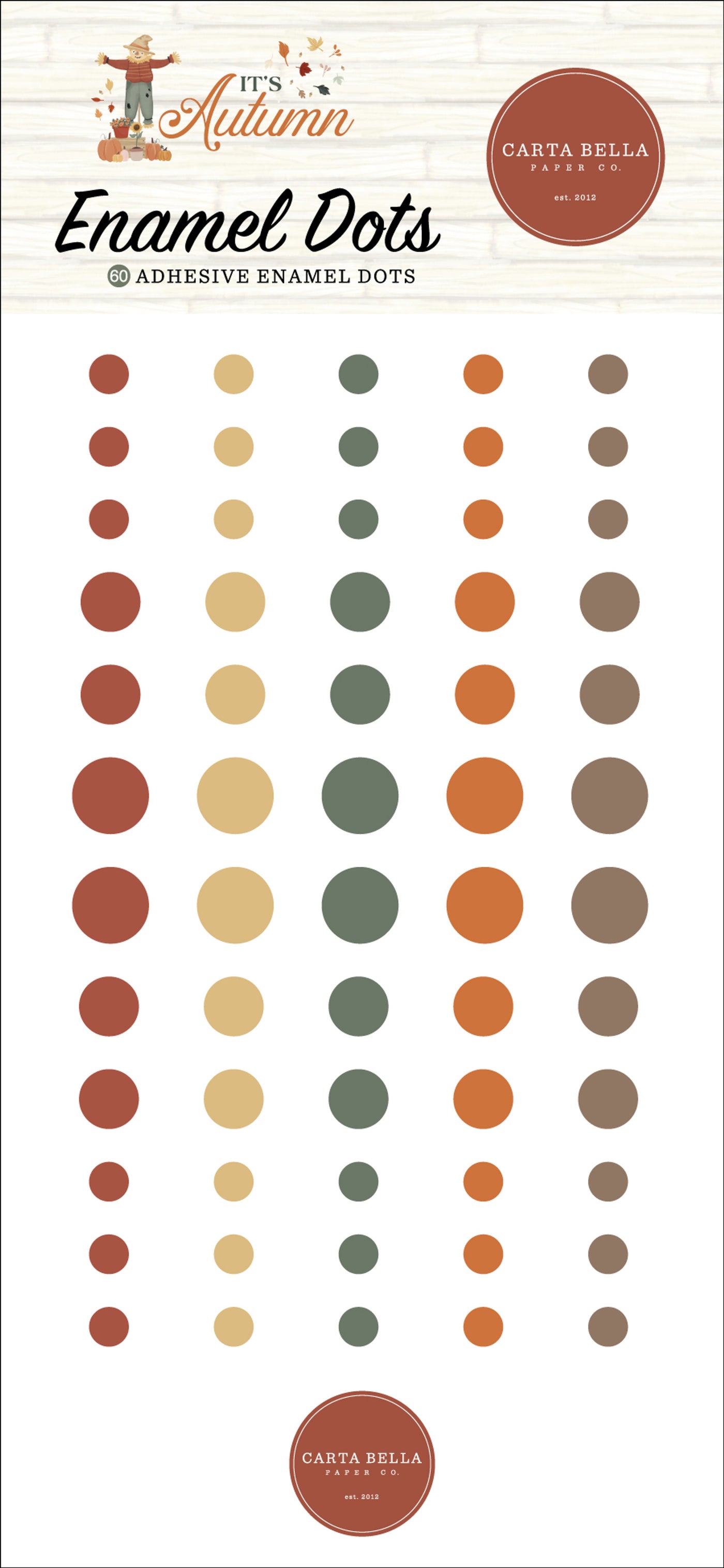 60 Enamel Dots in small, medium, and large sizes