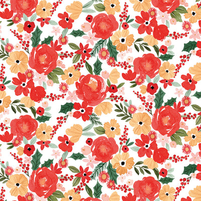 JOYFUL LARGE FLORAL - 12x12 Patterned Cardstock - Carta Bella
